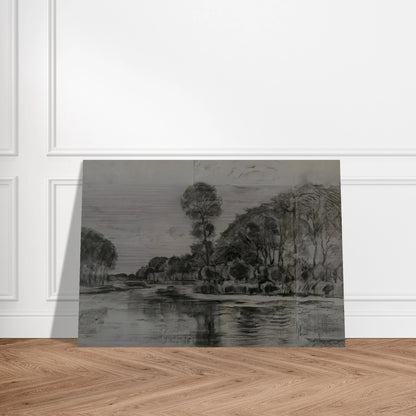 Lonely tree at the Gein - Piet Mondrian Brushed Aluminum Print - 70x100 cm / 28x40 inches | Piet Mondrian Aluminum Print | Piet Mondrian Prints
