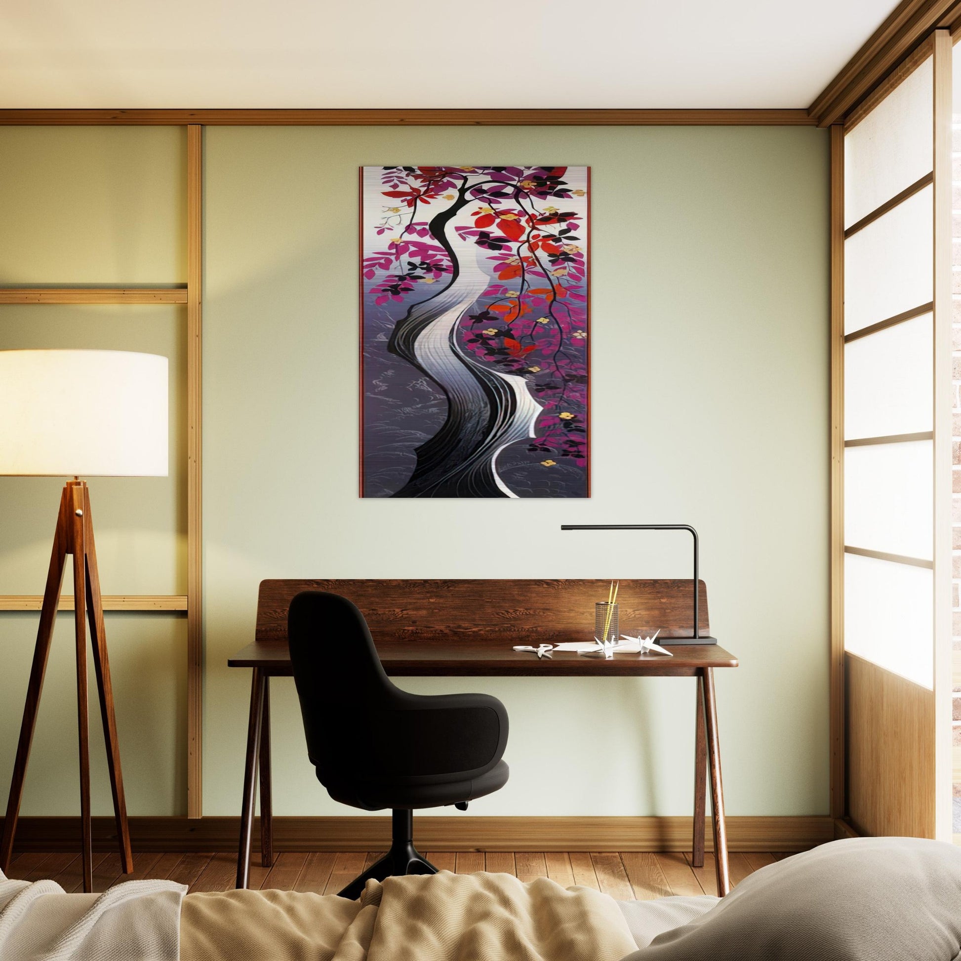 Twisted Tree - Eyvind Earle Brushed Aluminum Print - 70x100 cm / 28x40 inches | Eyvind Earle Aluminum Print | Eyvind Earle Prints