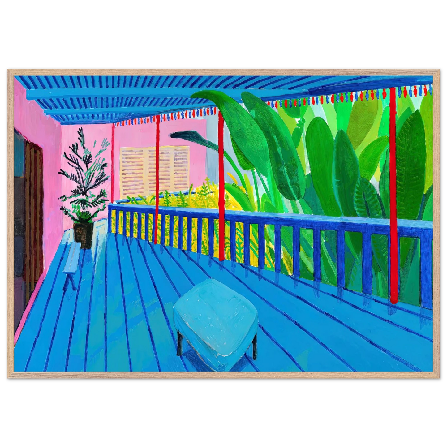 David Hockney - David Hockney Wall art - 27x35 cm / 11x14 inches - Premium Wooden Framed Poster With Fine Art Paper-canvas - Wood frame