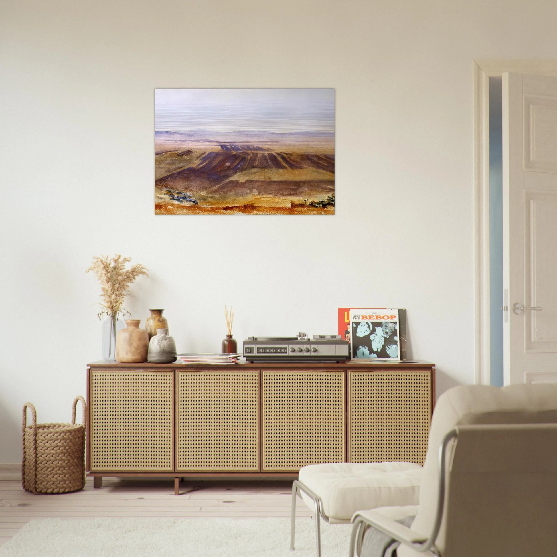 The Plains from Nazareth - John Singer Sargent Brushed Aluminum Print - 70x100 cm / 28x40 inches | John Singer Sargent Aluminum Print | John Singer Sargent Prints
