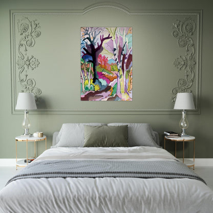 L'hiver dans les bois - 1965 - Charles Lapicque Brushed Aluminum Print - 70x100 cm / 28x40 inches | Charles Lapicque Aluminum Print | Charles Lapicque Prints