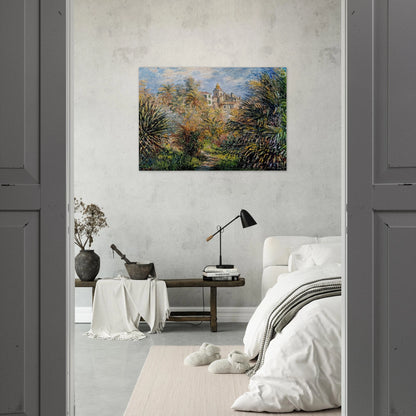 The Moreno Garden at Bordighera - claude monet Brushed Aluminum Print - 70x100 cm / 28x40 inches | claude monet Aluminum Print | claude monet Prints