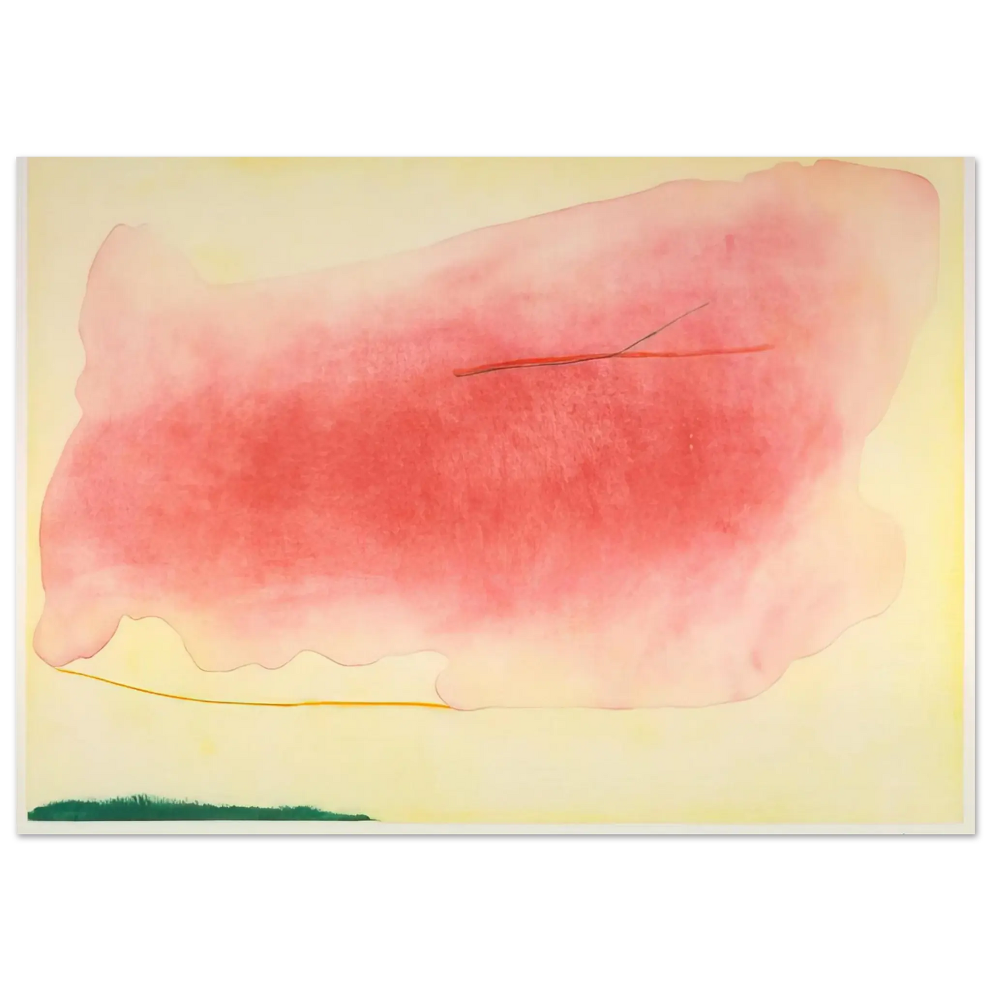 Helen Frankenthaler - Nepenthe - 1972 Wall art - 20x25 cm / 8x10 Inches - Premium Wooden Framed Poster With Fine Art Paper - White frame