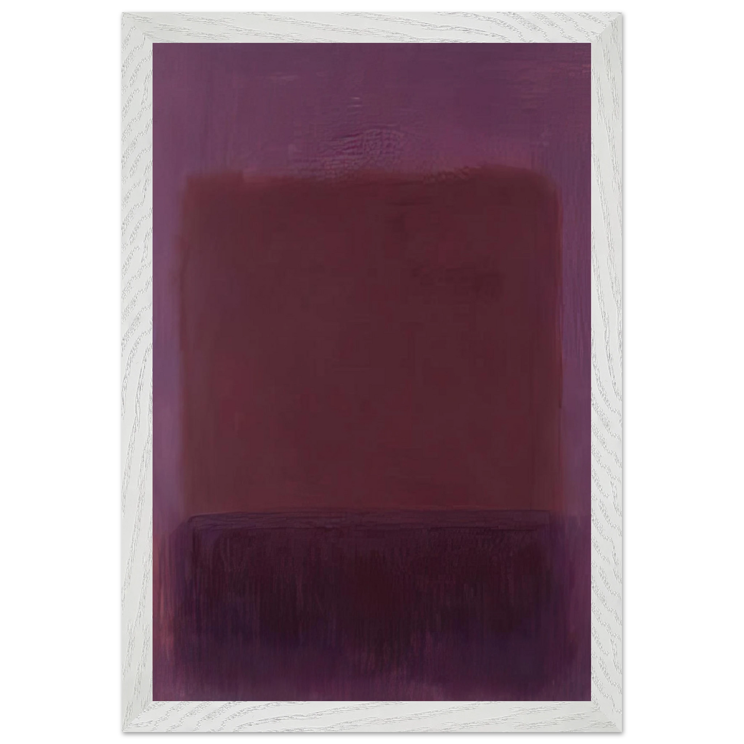 Mark Rothko - Purple Brown - 1957 Wall Art - 30x40 cm / 12x16 inches - Premium Wooden Framed Poster With Fine Art Paper - White frame