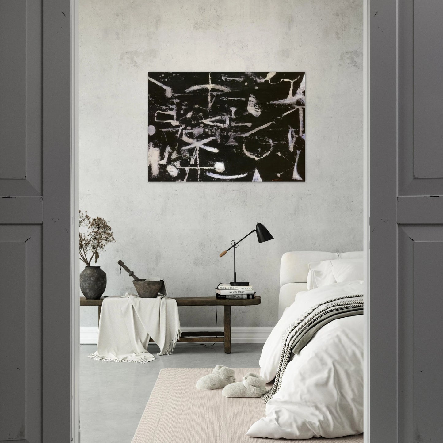 Untitled - Art Informel - Jiro Yoshihara Brushed Aluminum Print - 70x100 cm / 28x40 inches | Jiro Yoshihara Aluminum Print | Jiro Yoshihara Prints
