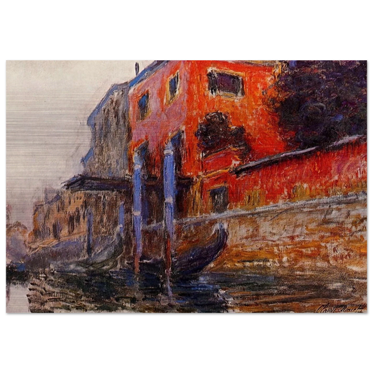 The Red House - claude monet Brushed Aluminum Print - 70x100 cm / 28x40 inches | claude monet Aluminum Print | claude monet Prints