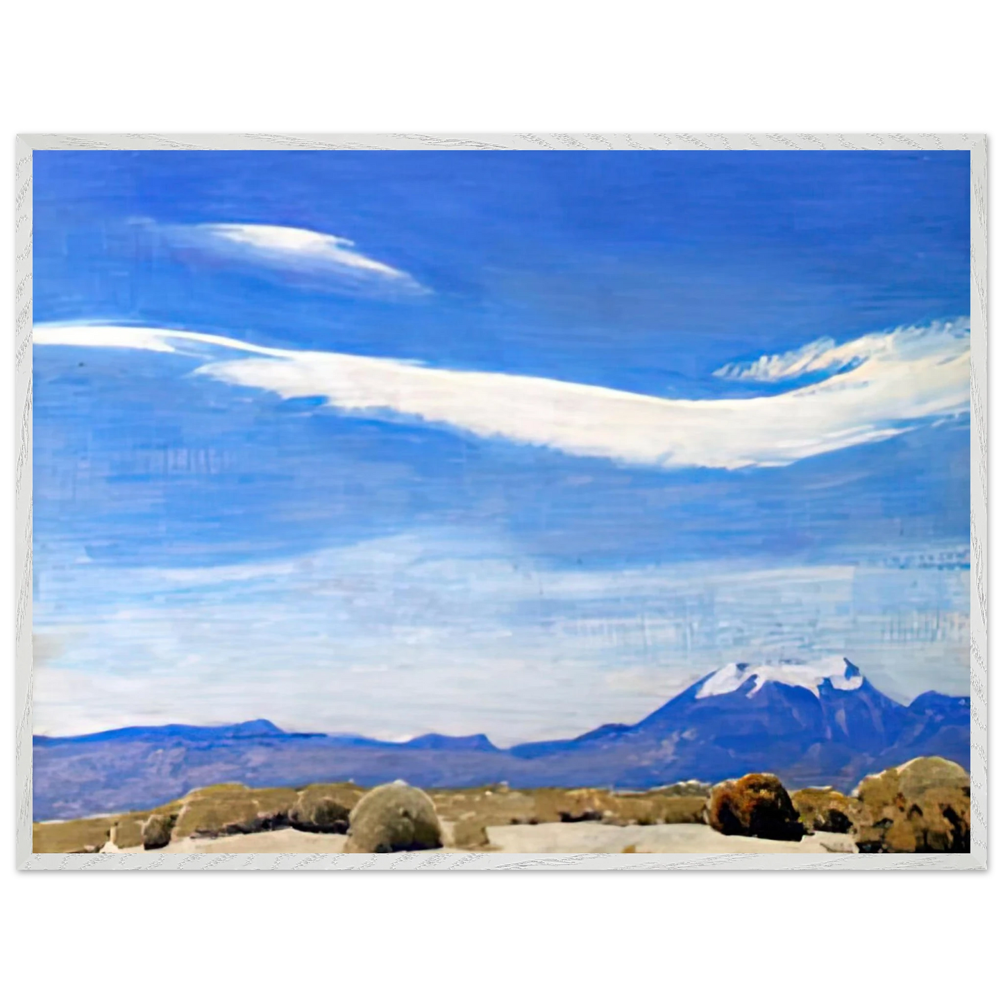 Maynard Dixon - THE CLOUD COACHELLA VALLEY CALIFORNIA 1940 Wall art - 27x35 cm / 11x14 inches - Premium Wooden Framed Poster With Fine Art Paper-canvas - Black frame