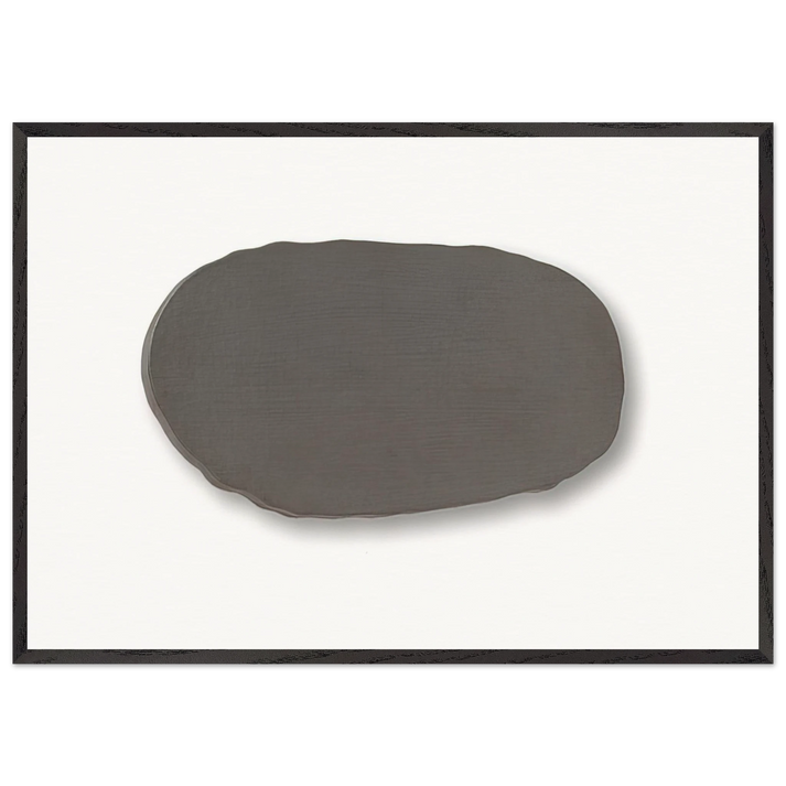 Graue Scheibe - 1970 - Blinky Palermo 70x100 cm / 28x40 inches Framed Art Print – Black Wooden Frame