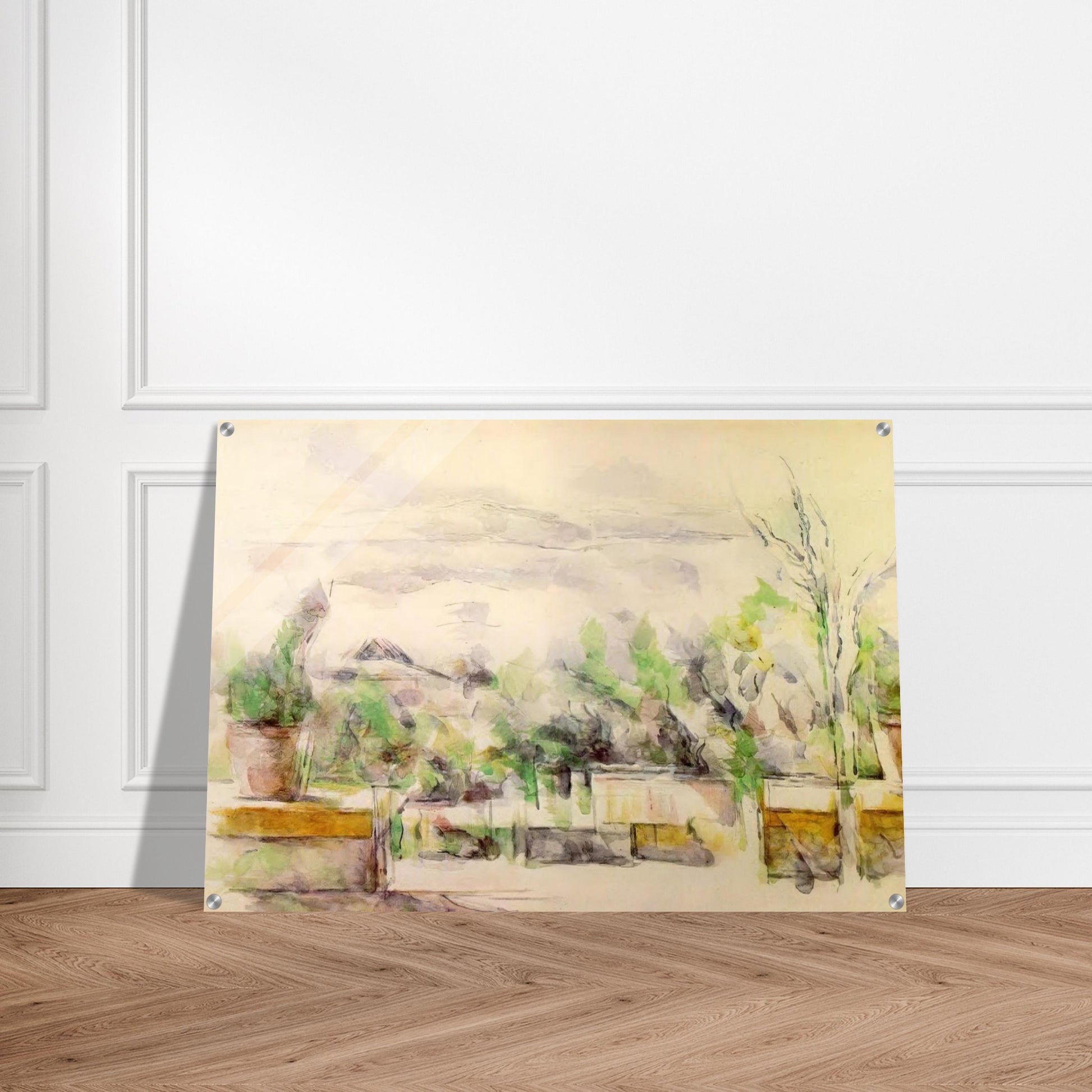 The Garden Terrace at Les Lauves - Paul Cézanne Acrylic Print - 70x100 cm / 28x40″ inches