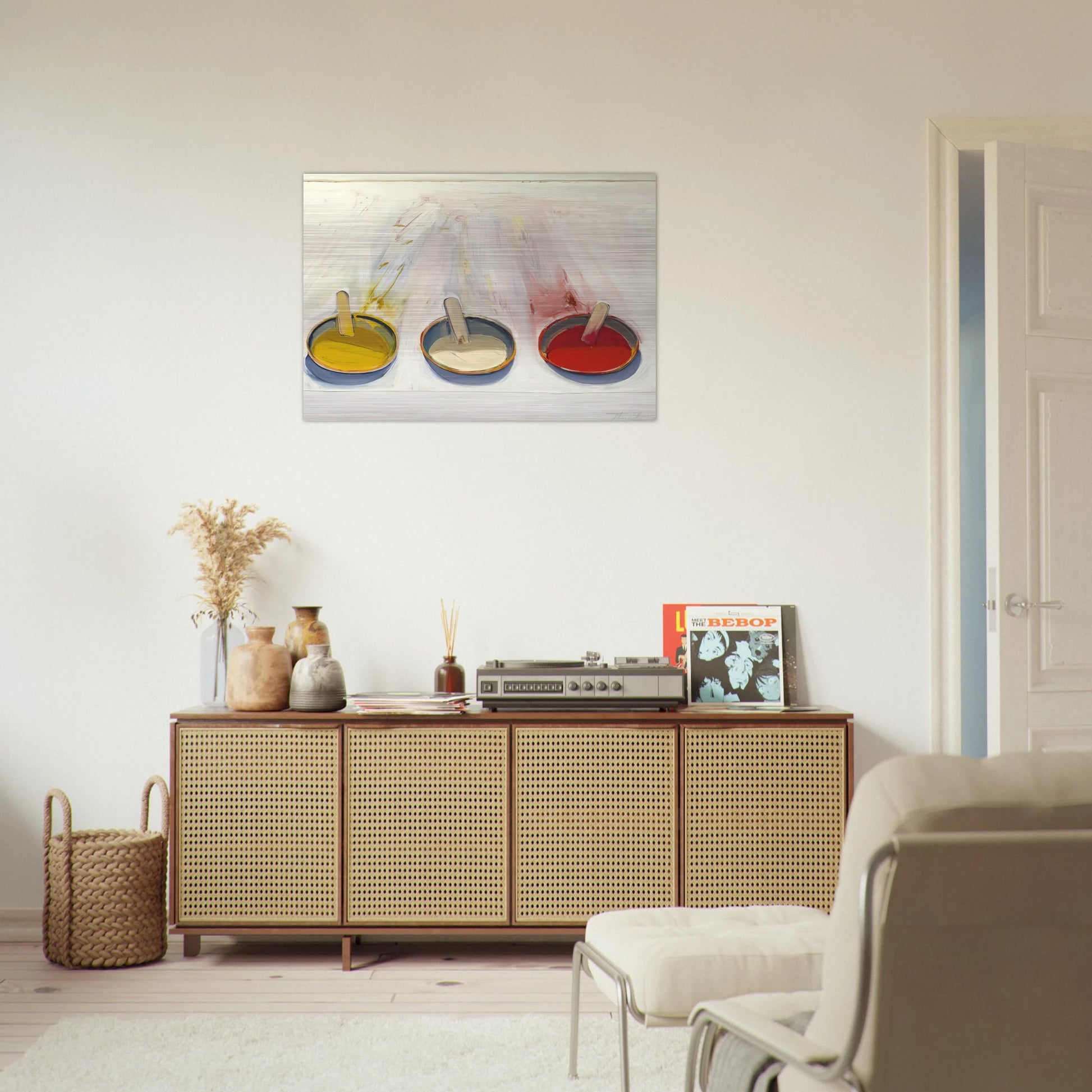 Dressing Wells - 1961 - Wayne Thiebaud Brushed Aluminum Print - 70x100 cm / 28x40 inches | Wayne Thiebaud Aluminum Print | Wayne Thiebaud Prints