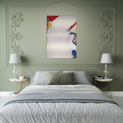When White - Sam Francis Brushed Aluminum Print - 70x100 cm / 28x40 inches | Sam Francis Aluminum Print | Sam Francis Prints