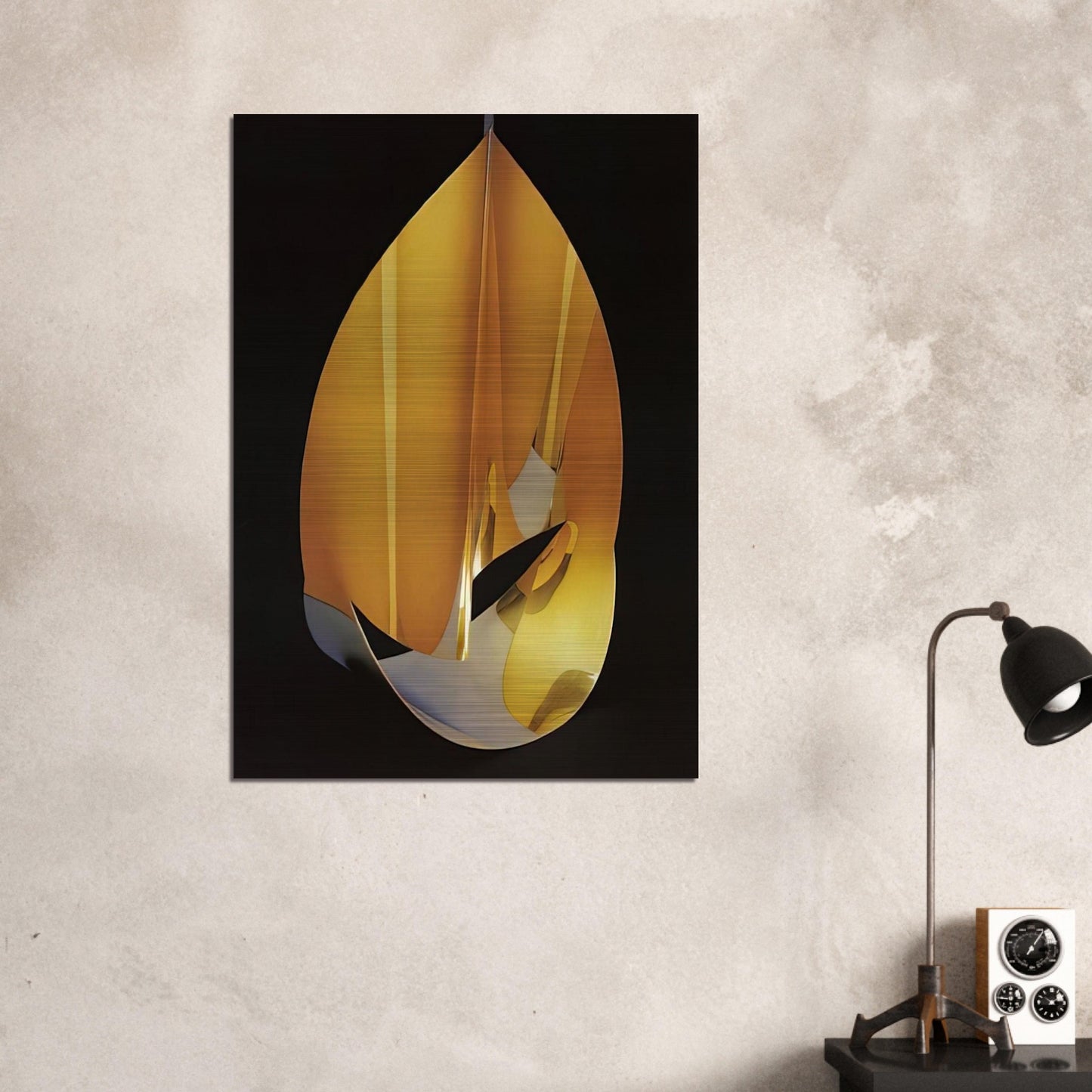 Area of a pentagon in space with plain circumference - 1977 - Max Bill Brushed Aluminum Print - 70x100 cm / 28x40 inches | Max Bill Aluminum Print | Max Bill Prints