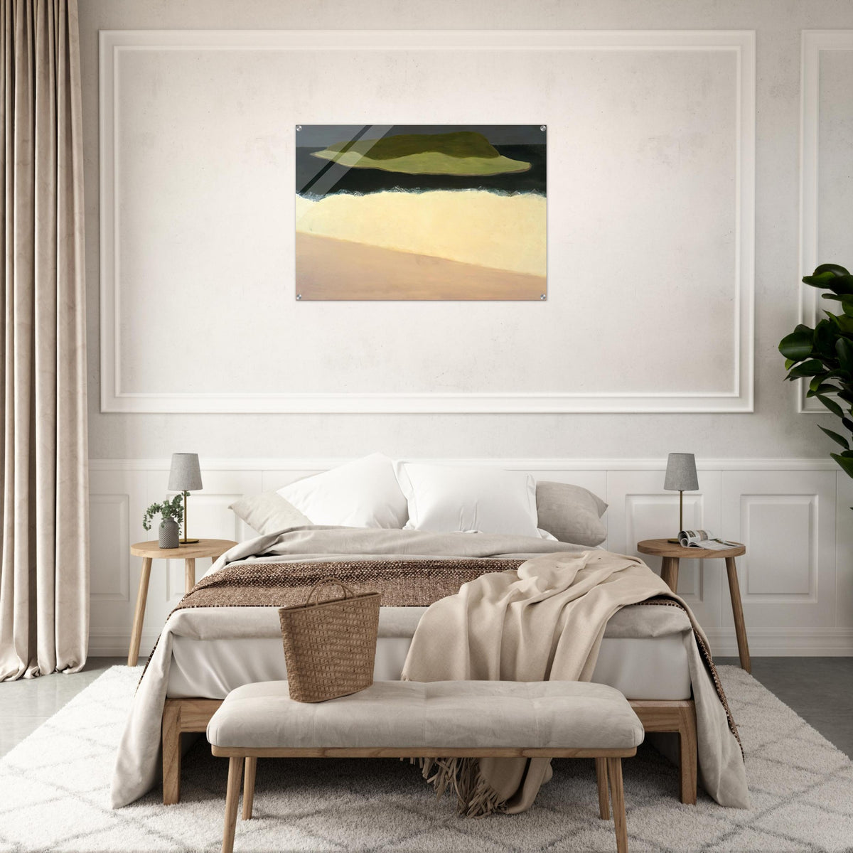Offshore Island - 1958 - Milton Avery Acrylic Print - 70x100 cm / 28x40″ inches | Milton Avery Wall Art | Milton Avery Prints