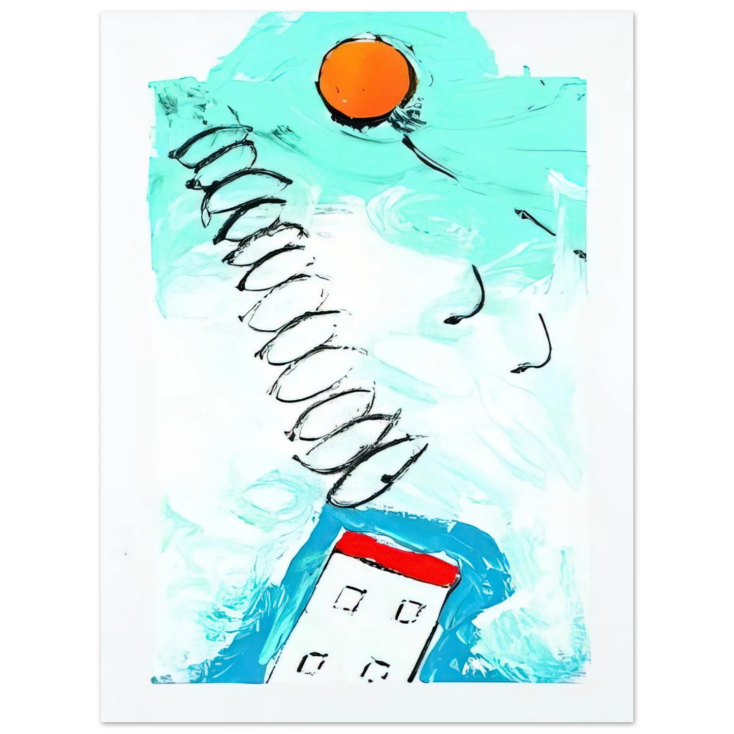 Mario Schifano - Untitled - 1990  75x100 cm / 30x40inches Fine Art Poster