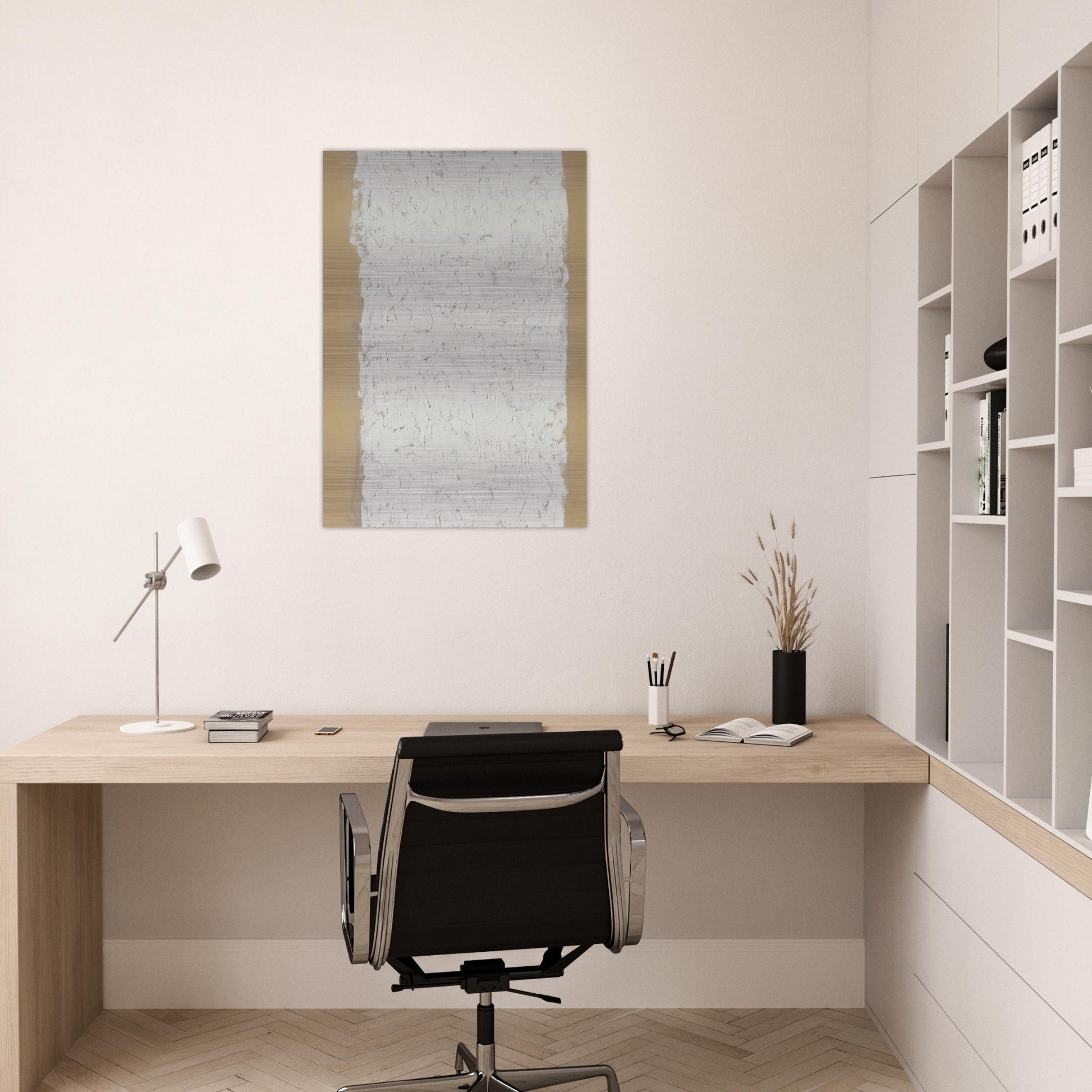 Enter - Robert Ryman Brushed Aluminum Print - 70x100 cm / 28x40 inches | Robert Ryman Aluminum Print | Robert Ryman Prints