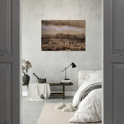 A View of Paris with the Op - Vincent van Gogh Brushed Aluminum Print - 70x100 cm / 28x40 inches | Vincent van Gogh Aluminum Print | Vincent van Gogh Prints