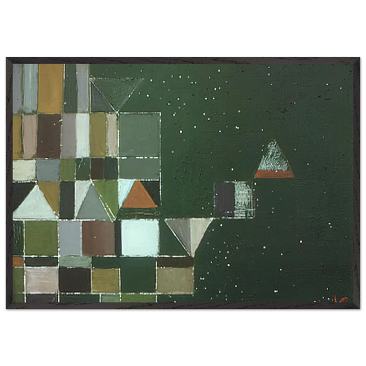 SQUARE MOTIF GREEN LILAC 1948 - Victor Pasmore 70x100 cm / 28x40 inches Framed Art Print – Black Wooden Frame
