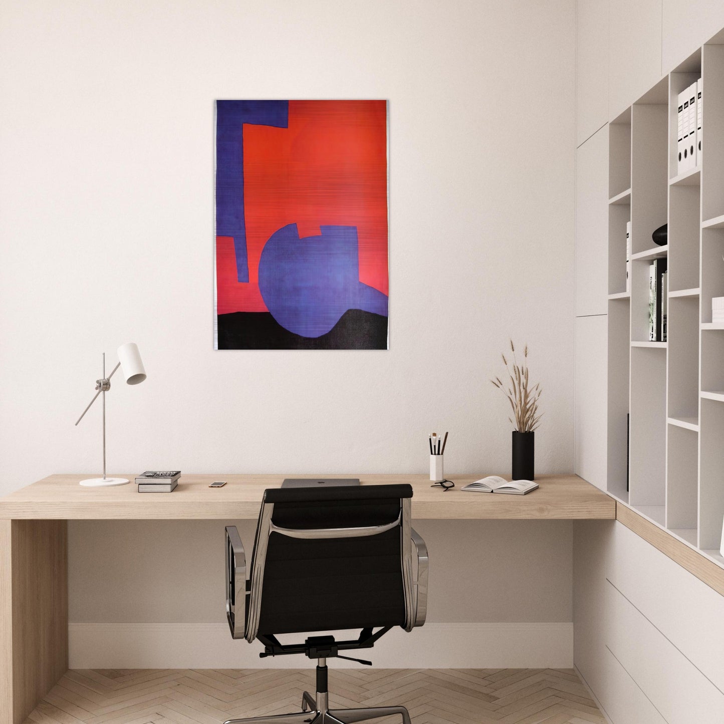 Composition rouge - 1968 - Serge Poliakoff Brushed Aluminum Print - 70x100 cm / 28x40 inches | Serge Poliakoff Aluminum Print | Serge Poliakoff Prints