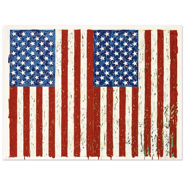 Jasper Johns - FLAGS I ULAE 128  75x100 cm / 30x40inches Fine Art Poster