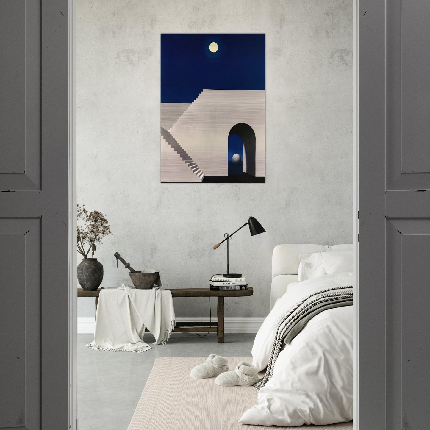 ARCHITECTURE AU CLAIR DE LUNE 1956 - Rene Magritte Brushed Aluminum Print - 70x100 cm / 28x40 inches | Rene Magritte Aluminum Print | Rene Magritte Prints