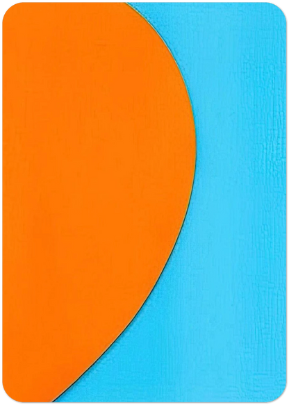 Orange Relief with Blue By Ellsworth Kelly Pack of 10 Post Cards | Ellsworth Kelly Post Cards | A6 (10.5 x 14.8 cm) - 4.1 x 5.8 inches
