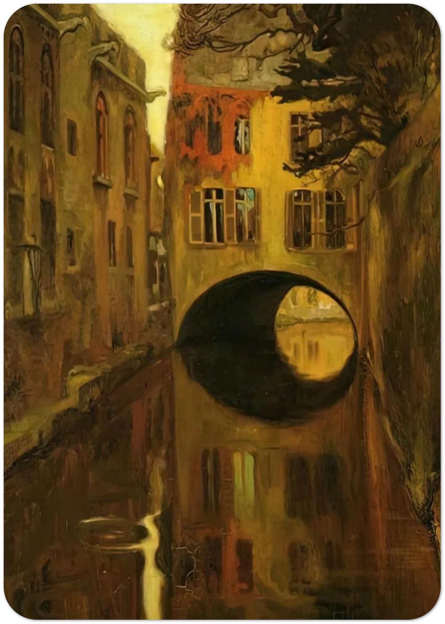 HOUSE OVER THE BRIDGE By Diego Rivera Pack of 10 Post Cards | Diego Rivera Post Cards | A6 (10.5 x 14.8 cm) - 4.1 x 5.8 inches