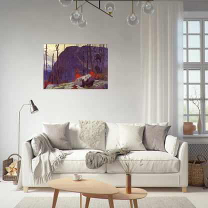Algoma Hill - 1920 - Lawren Harris Brushed Aluminum Print - 70x100 cm / 28x40 inches | Lawren Harris Aluminum Print | Lawren Harris Prints