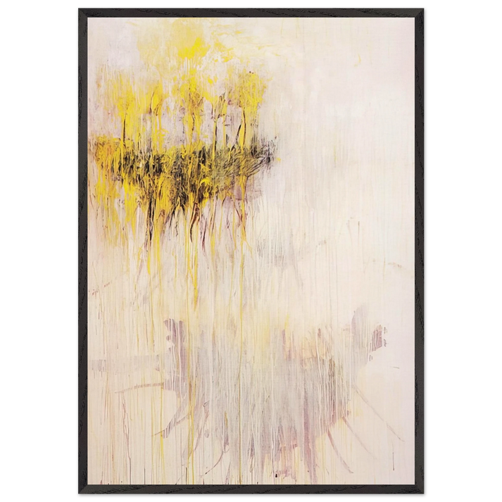 Coronation of Sesostris - Cy Twombly 70x100 cm / 28x40 inches Framed Art Print – Black Wooden Frame