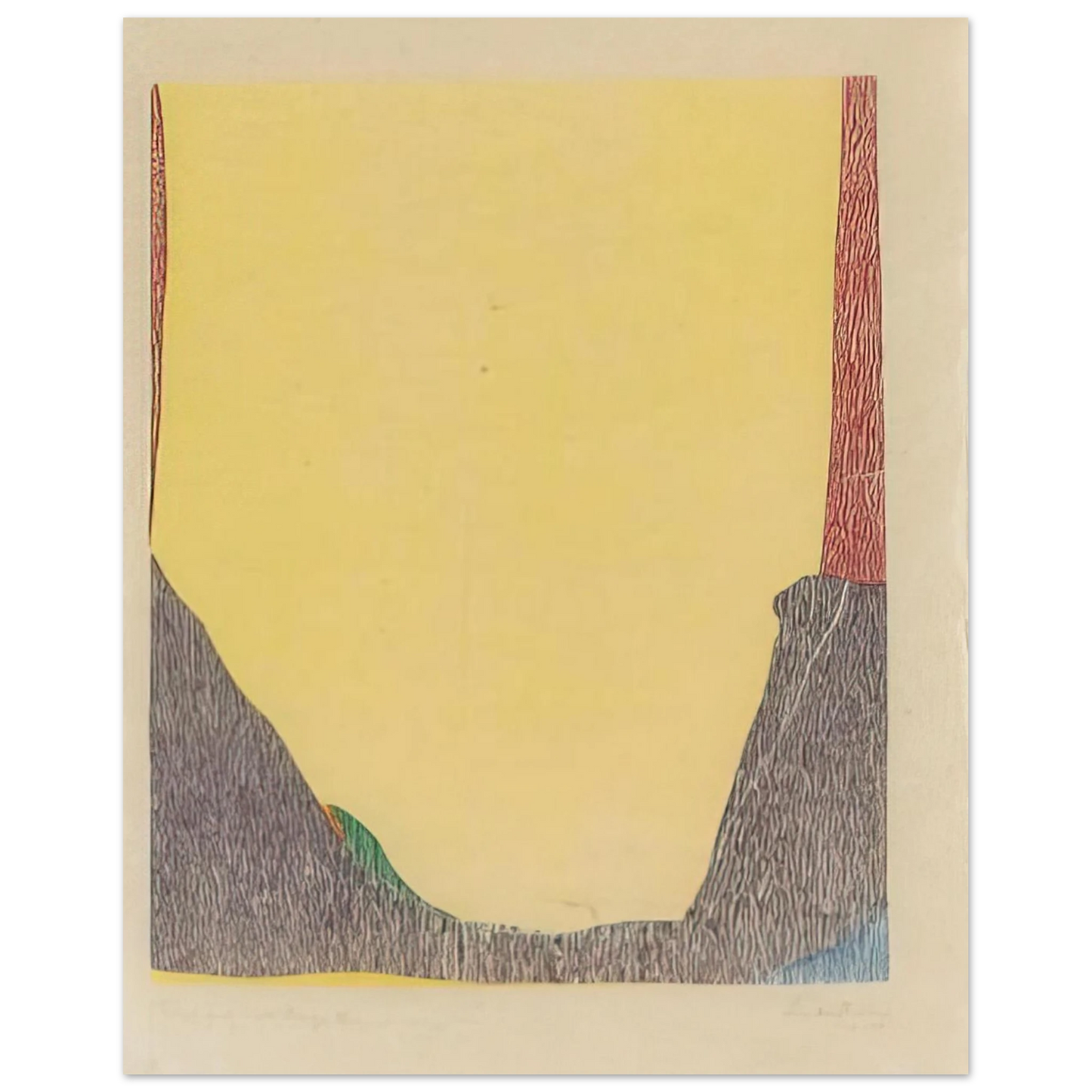 Helen Frankenthaler - East and Beyond - 1973 Wall art - 20x25 cm / 8x10 inches - Premium Wooden Framed Poster With Fine Art Paper-canvas - White frame