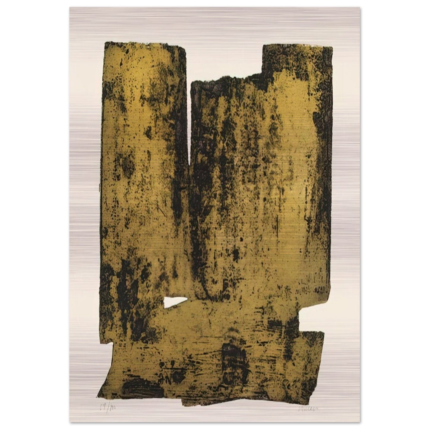 Eau forte XII - 1957 - Pierre Soulages Brushed Aluminum Print - 70x100 cm / 28x40 inches | Pierre Soulages Aluminum Print | Pierre Soulages Prints