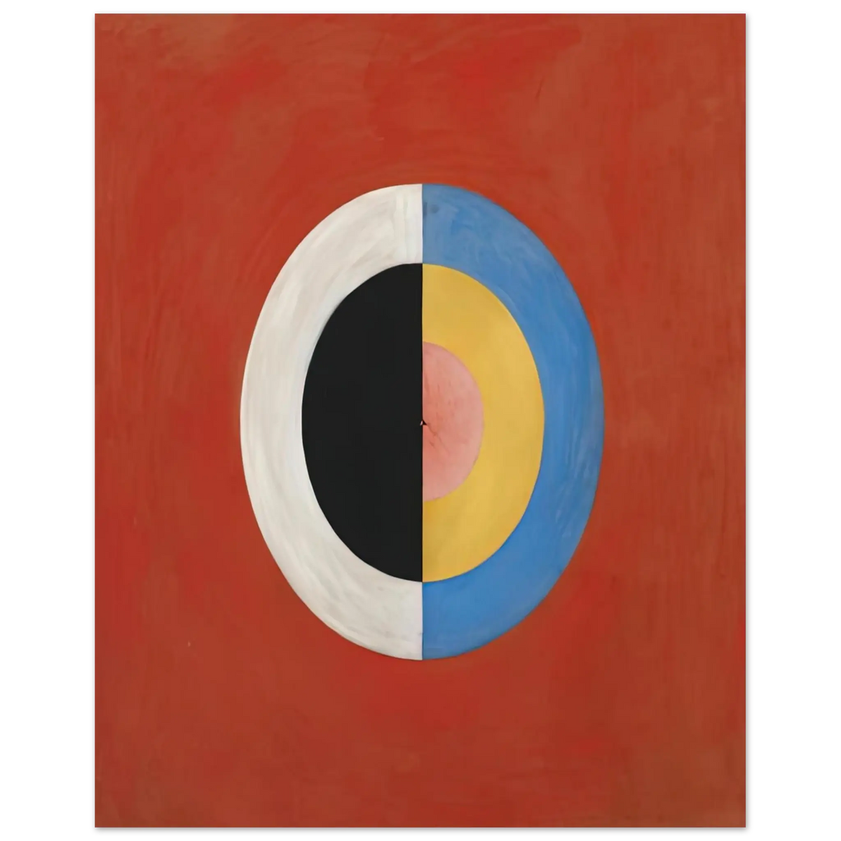 Hilma af Klint - THE SWAN NO 17 1915 0 Wall art - 28x43  cm / XL (11x17 Inches) - Premium Wooden Framed Poster With Fine Art Paper - White frame