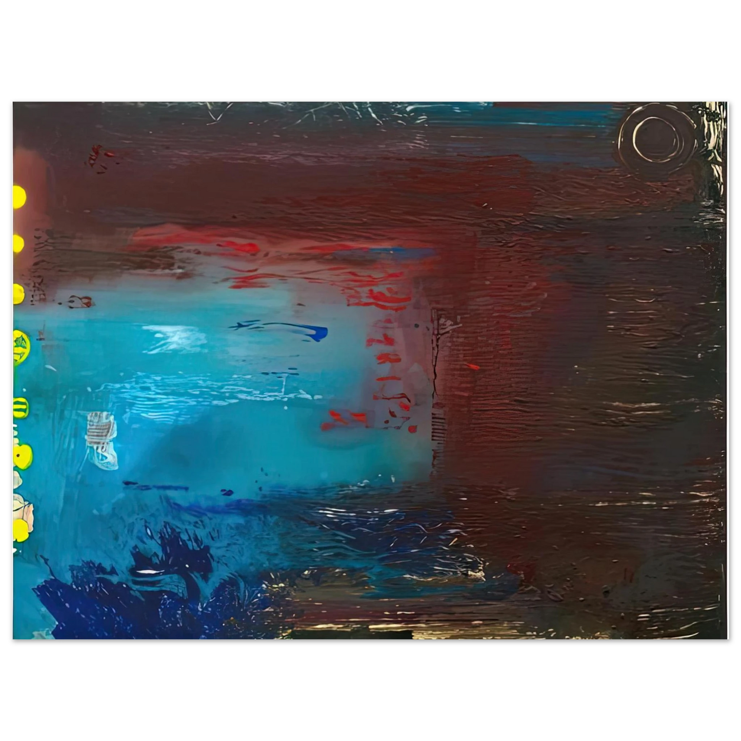 Helen Frankenthaler - Borrowed Dream, 1992- Wall Art - 60x80 cm / 24x32 inches - Premium Wooden Framed Poster With Fine Art Paper-canvas - White frame