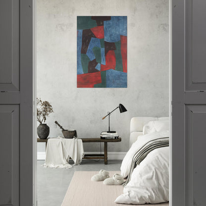 Composition abstraite - 1958 - Serge Poliakoff Brushed Aluminum Print - 70x100 cm / 28x40 inches | Serge Poliakoff Aluminum Print | Serge Poliakoff Prints