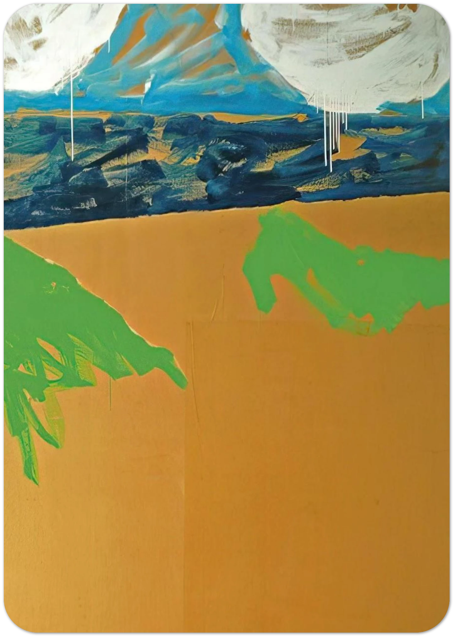 Paesaggio anemico - 1973 By Mario Schifano Pack of 10 Post Cards | Mario Schifano Post Cards | A6 (10.5 x 14.8 cm) - 4.1 x 5.8 inches