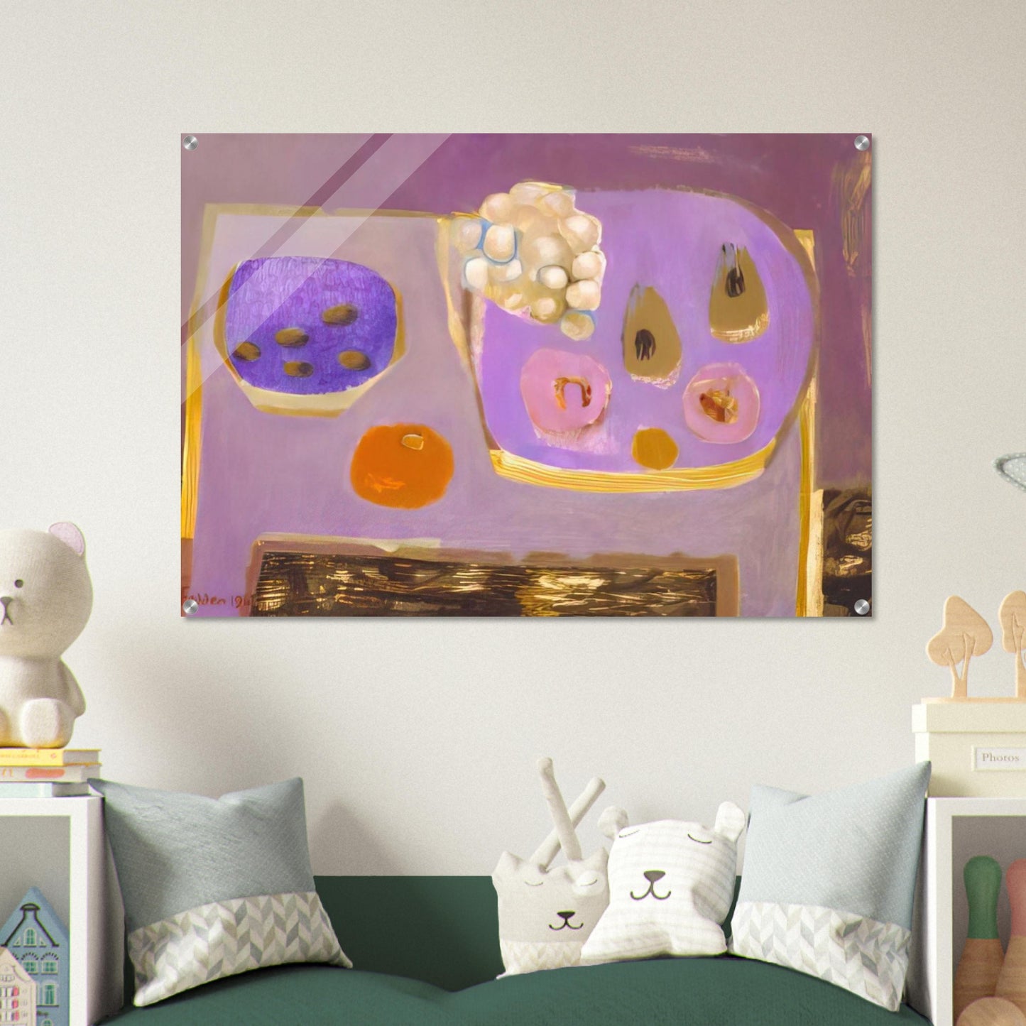 Mauve Still Life - 1968 - Mary Fedden Acrylic Print - 70x100 cm / 28x40″ inches