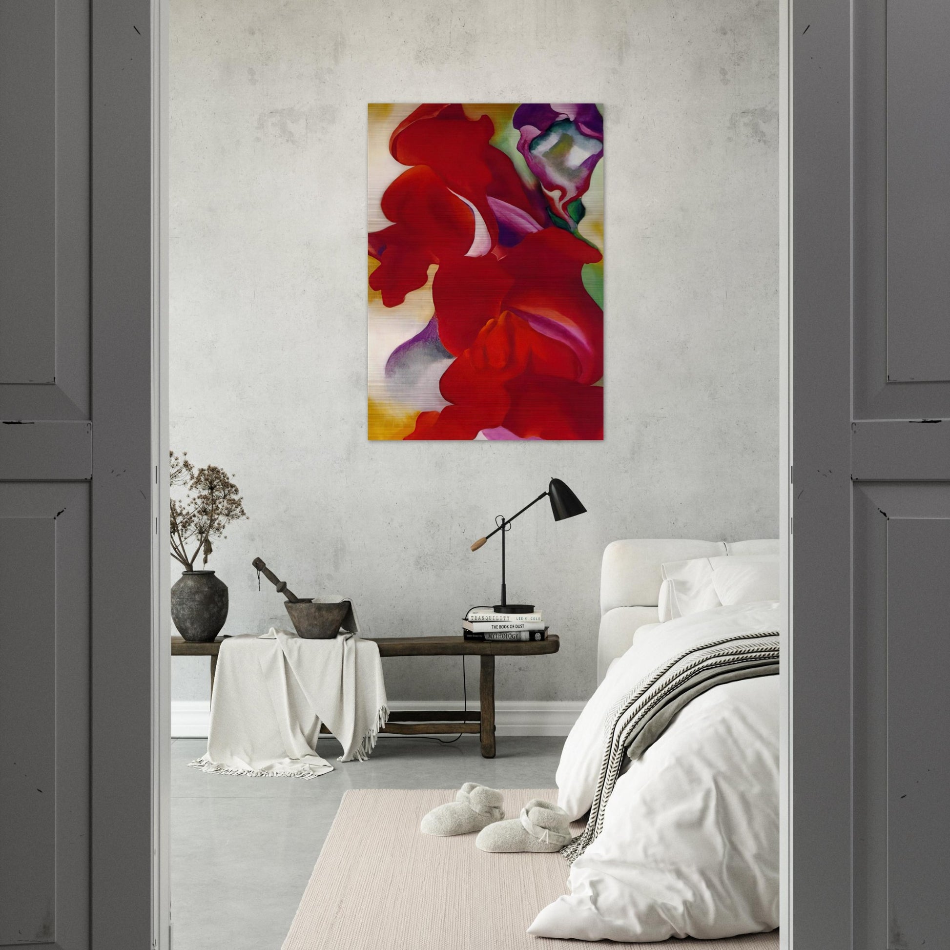 Red Snapdragons - Georgia O'Keeffe Brushed Aluminum Print - 70x100 cm / 28x40 inches | Georgia O'Keeffe Aluminum Print | Georgia O'Keeffe Prints