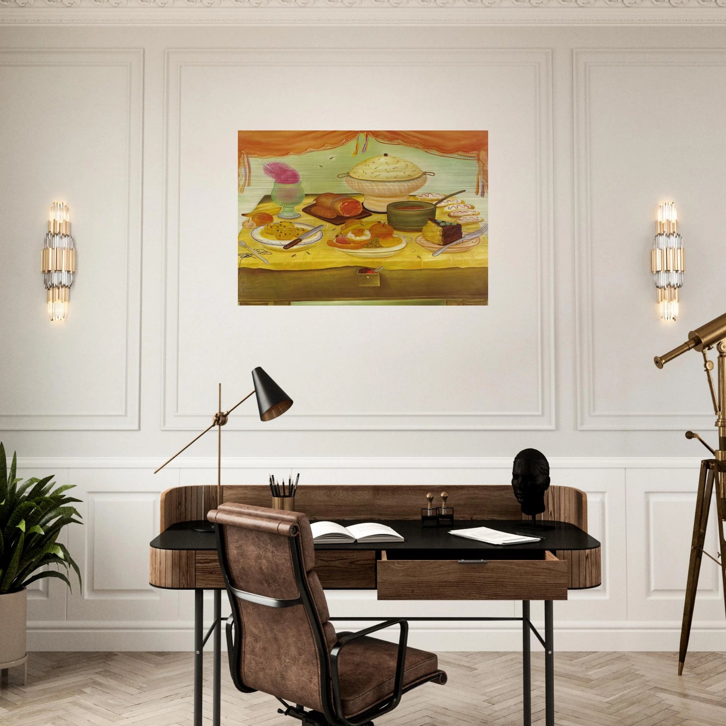 STILL LIFE - Fernando Botero Brushed Aluminum Print - 70x100 cm / 28x40 inches | Fernando Botero Aluminum Print | Fernando Botero Prints