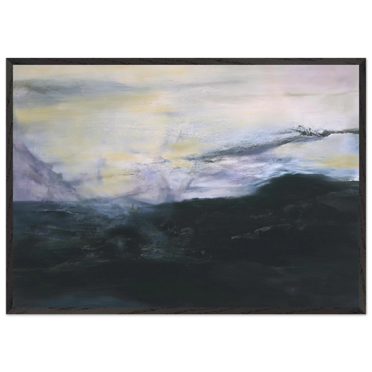 15 02 2001 2001 - Zao Wou-Ki 70x100 cm / 28x40 inches Framed Art Print – Black Wooden Frame