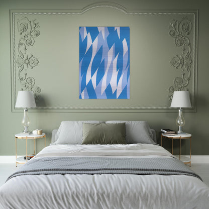 TWO BLUES 2003 - Bridget Riley Brushed Aluminum Print - 70x100 cm / 28x40 inches | Bridget Riley Aluminum Print | Bridget Riley Prints