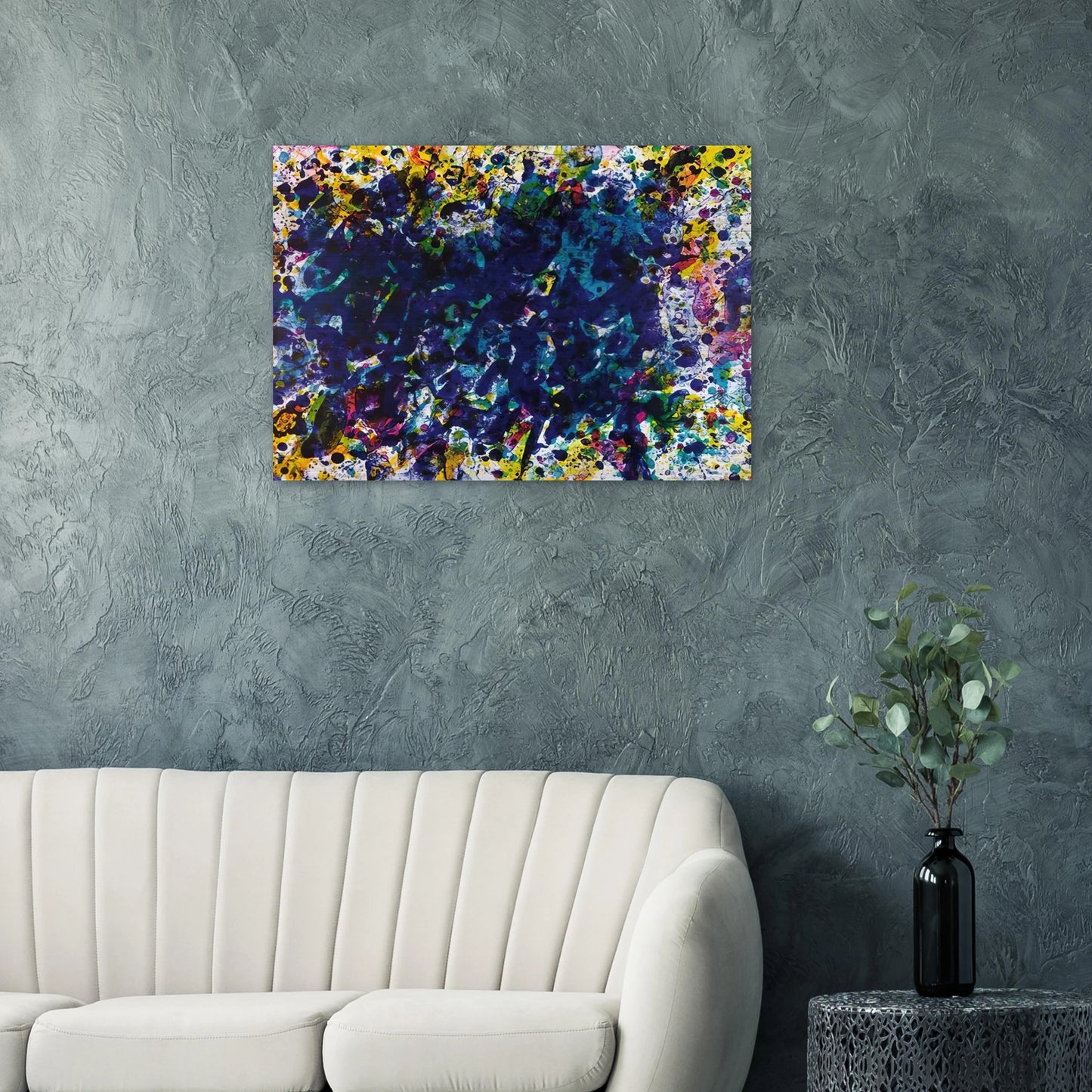 Coral Marine - Sam Francis Brushed Aluminum Print - 70x100 cm / 28x40 inches | Sam Francis Aluminum Print | Sam Francis Prints