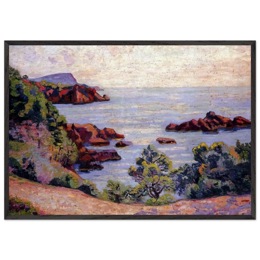 Paysage du Midi - 1905 - Armand Guillaumin 70x100 cm / 28x40 inches Framed Art Print – Black Wooden Frame