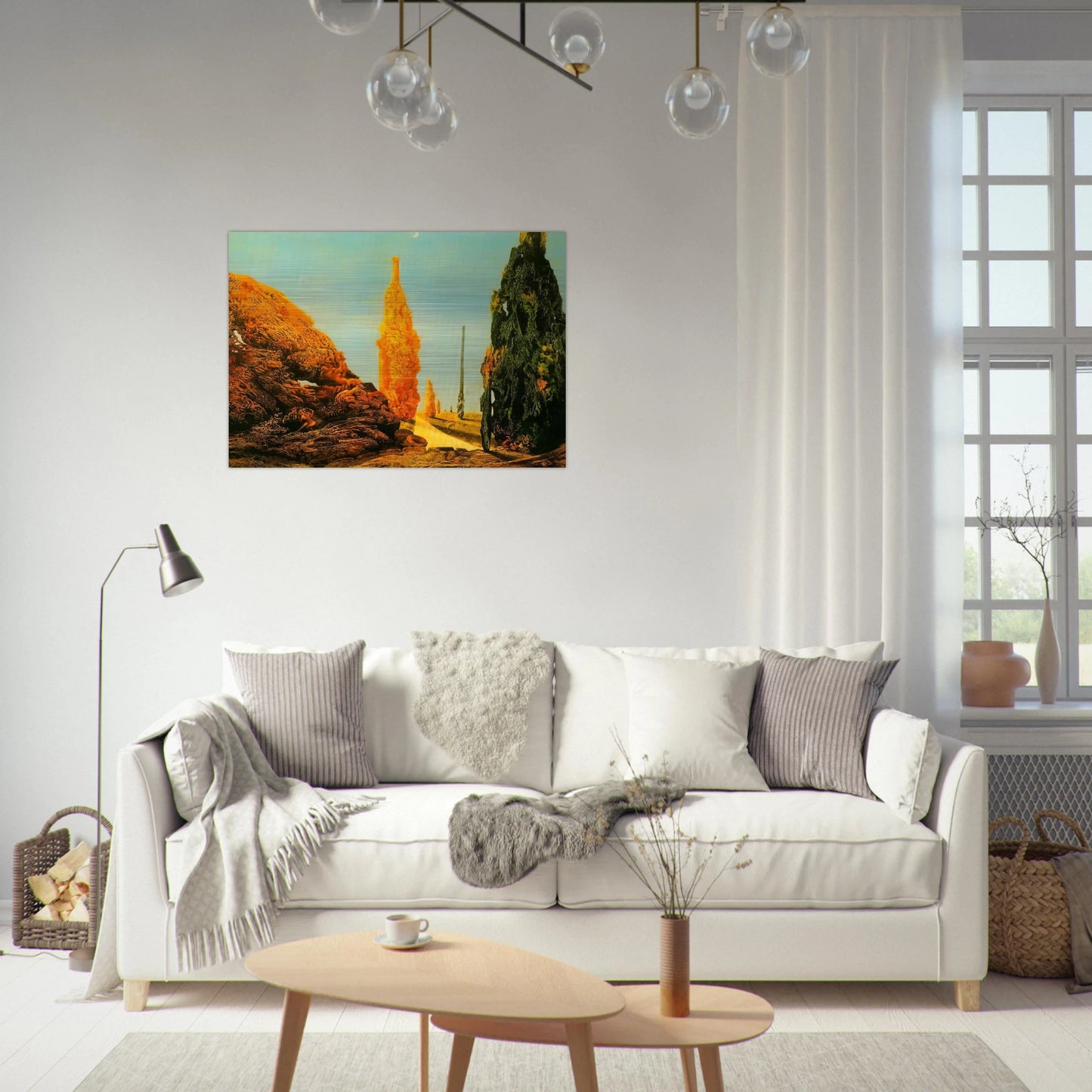 Lone Tree and United Trees - Max Ernst Brushed Aluminum Print - 70x100 cm / 28x40 inches | Max Ernst Aluminum Print | Max Ernst Prints