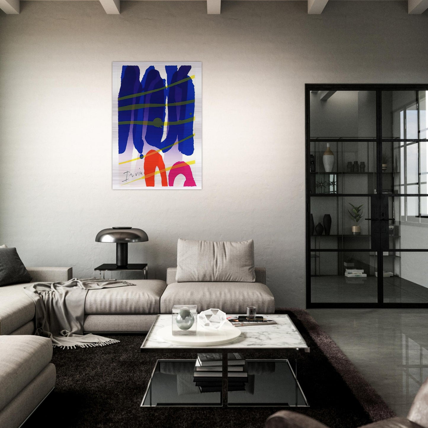 Alba - 1987 - Albert Irvin Brushed Aluminum Print - 70x100 cm / 28x40 inches | Albert Irvin Aluminum Print | Albert Irvin Prints