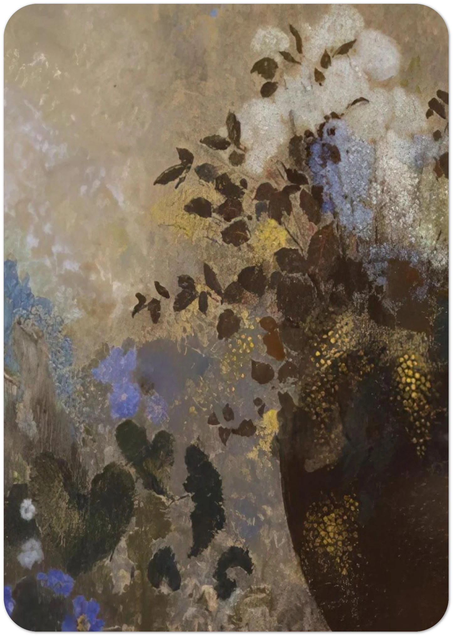 FLOWERS IN A BLACK VASE By Odilon Redon Pack of 10 Post Cards | Odilon Redon Post Cards | A6 (10.5 x 14.8 cm) - 4.1 x 5.8 inches