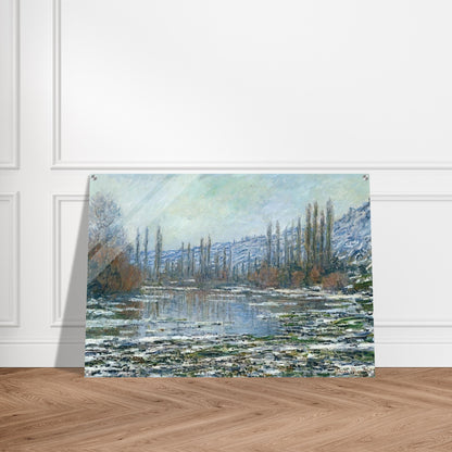 The Thaw at Vetheuil - claude monet Acrylic Print - 70x100 cm / 28x40″ inches | claude monet Wall Art | claude monet Prints