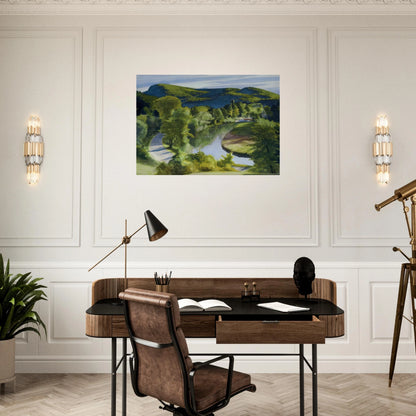First Branch of the White River, Vermont - Edward Hopper Brushed Aluminum Print - 70x100 cm / 28x40 inches | Edward Hopper Aluminum Print | Edward Hopper Prints