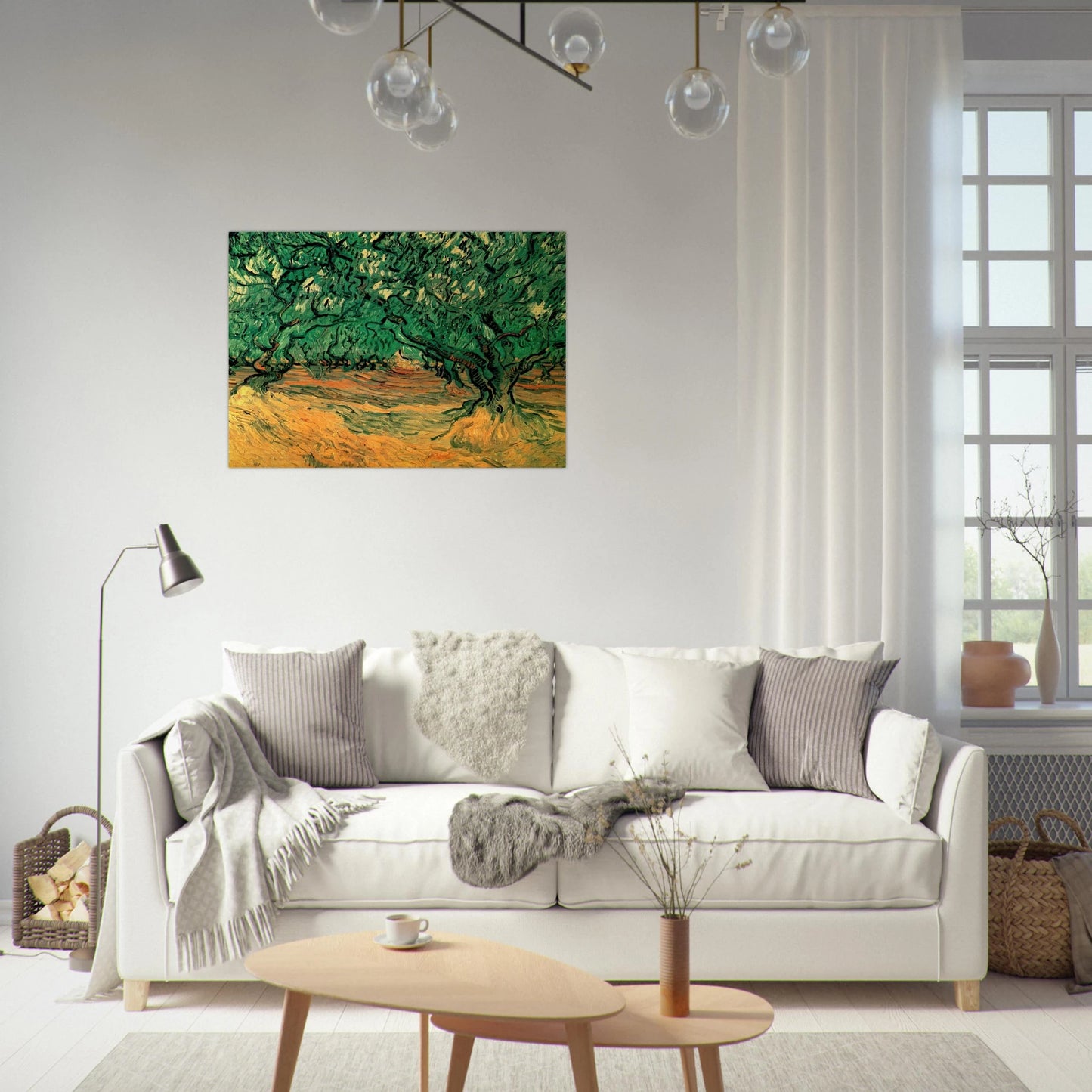 Olive Trees - Vincent van Gogh Brushed Aluminum Print - 70x100 cm / 28x40 inches | Vincent van Gogh Aluminum Print | Vincent van Gogh Prints
