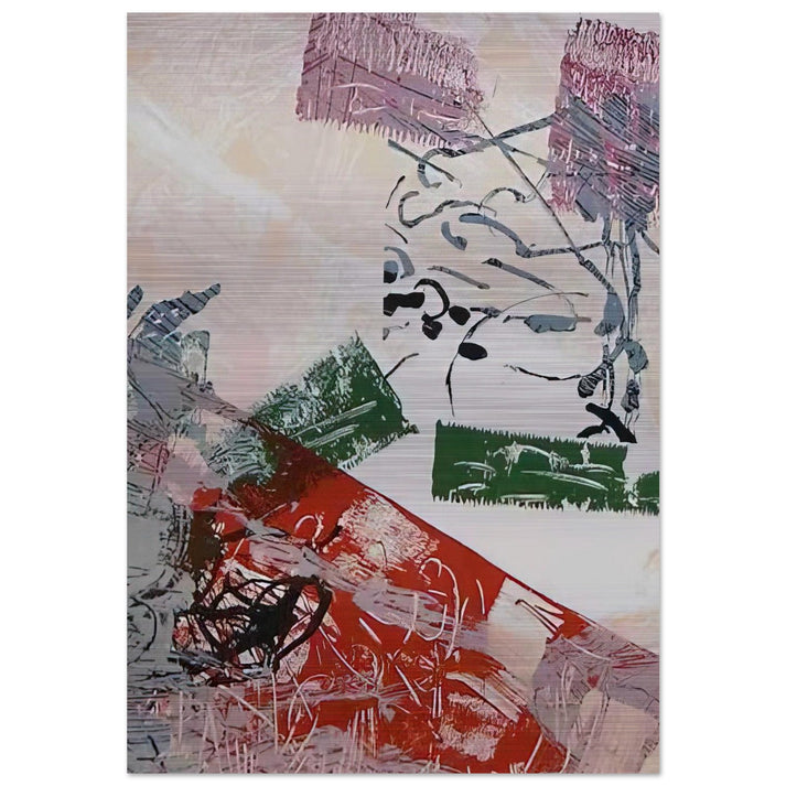 Lithograph 1968 - Jean-Paul Riopelle Brushed Aluminum Print - 70x100 cm / 28x40 inches | Jean-Paul Riopelle Aluminum Print | Jean-Paul Riopelle Prints