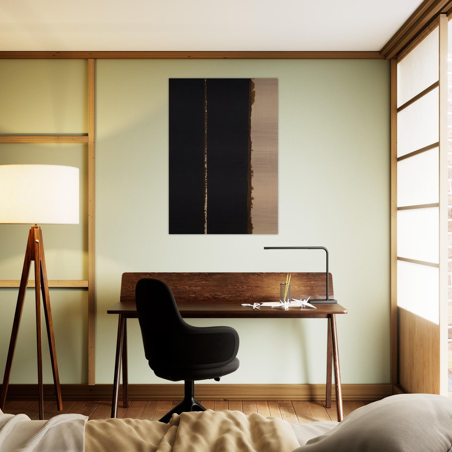 Umber Blue - 1991 - Yun Hyong-keun Brushed Aluminum Print - 70x100 cm / 28x40 inches | Yun Hyong-keun Aluminum Print | Yun Hyong-keun Prints