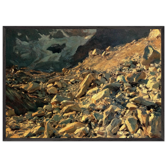 Moraine - John Singer Sargent 70x100 cm / 28x40 inches Framed Art Print – Black Wooden Frame